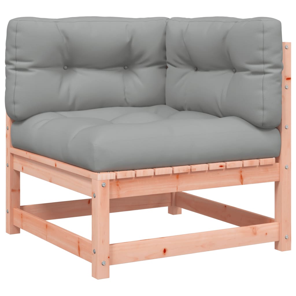 Salon de jardin 3 pcs et coussins bois massif sapin de douglas - XIOS