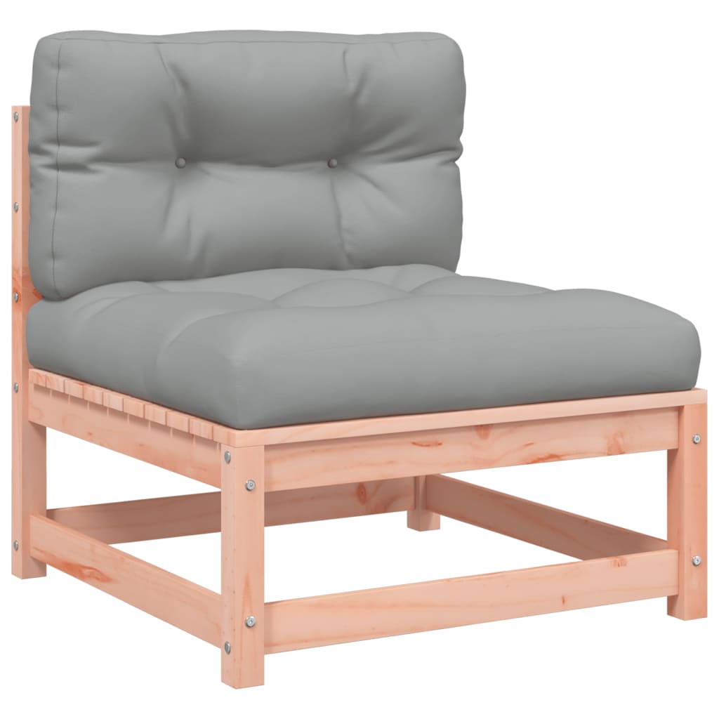 Salon de jardin 3 pcs et coussins bois massif sapin de douglas - XIOS