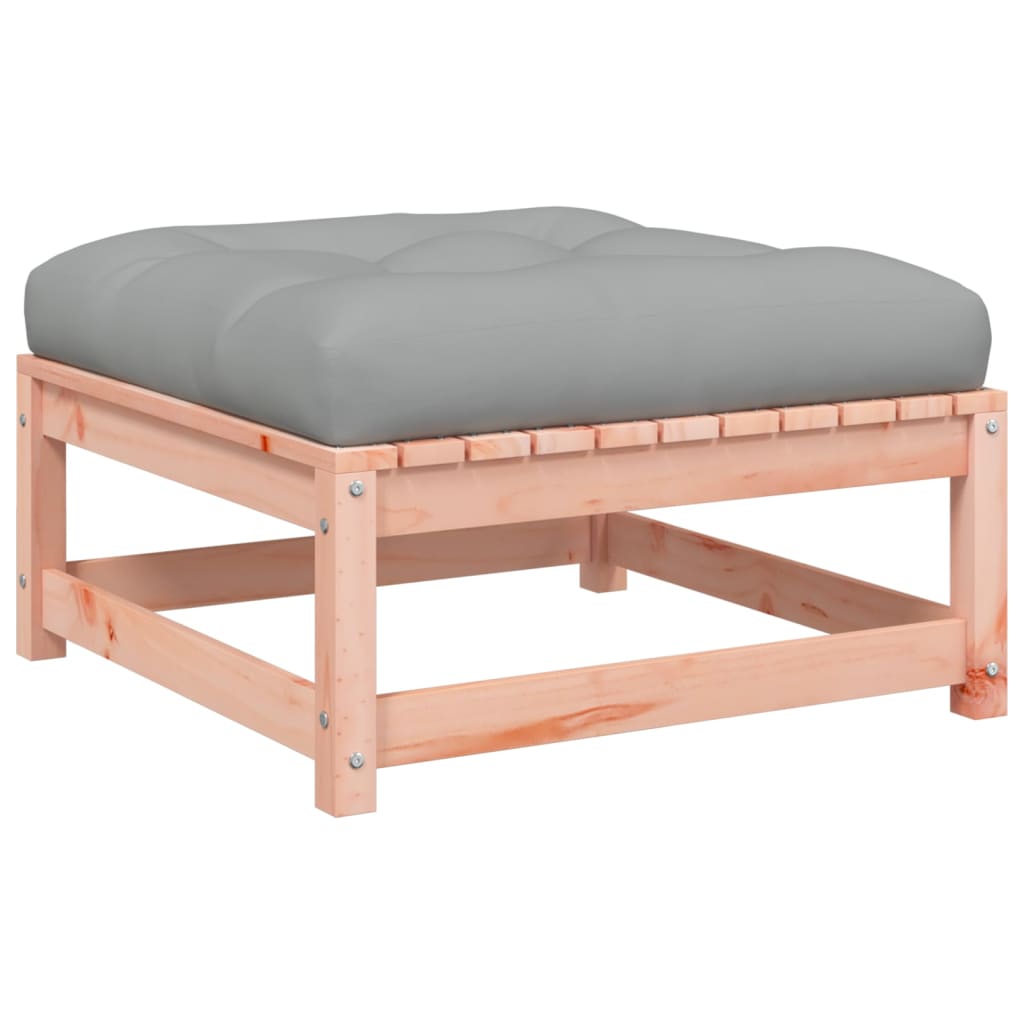 Salon de jardin 3 pcs et coussins bois massif sapin de douglas - XIOS