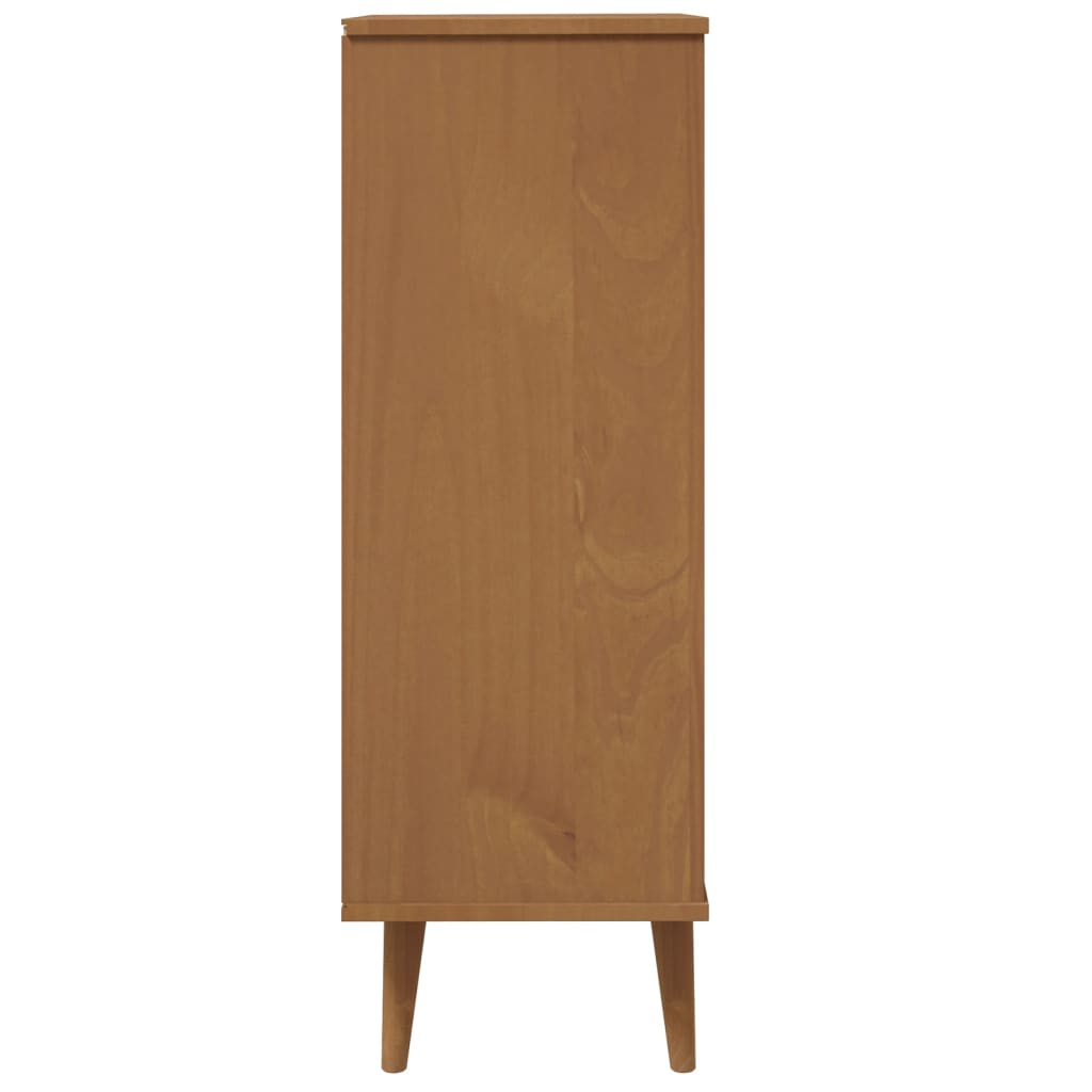 Armoire à chaussures MOLDE Marron 59,5x35x103 cm Bois de pin - XIOS