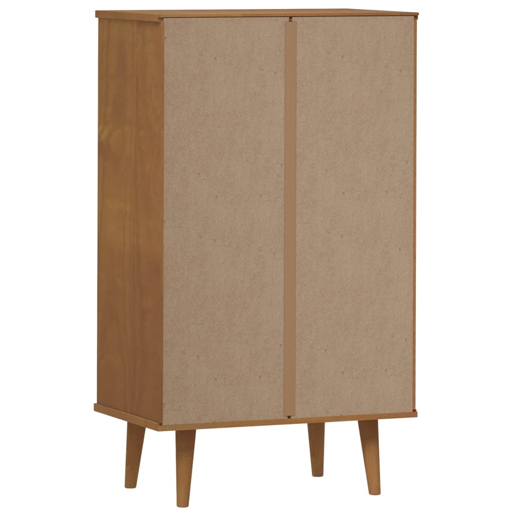 Armoire à chaussures MOLDE Marron 59,5x35x103 cm Bois de pin - XIOS