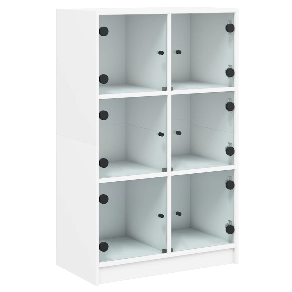 Buffet haut avec portes blanc 68x37x109 cm bois d'ingénierie - XIOS