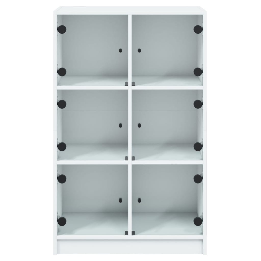 Buffet haut avec portes blanc 68x37x109 cm bois d'ingénierie - XIOS