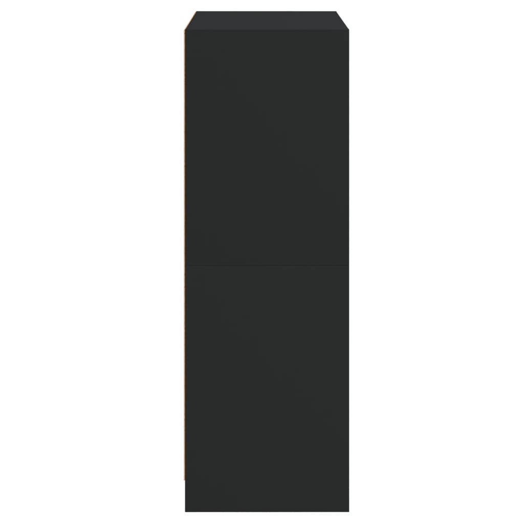 Buffet haut avec portes noir 68x37x109 cm bois d'ingénierie - XIOS