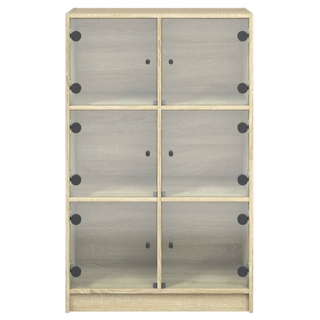 Buffet haut avec portes chêne sonoma bois d'ingénierie - XIOS