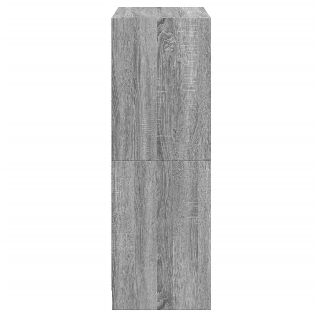 Buffet haut avec portes gris sonoma 68x37x109cm bois ingénierie - XIOS