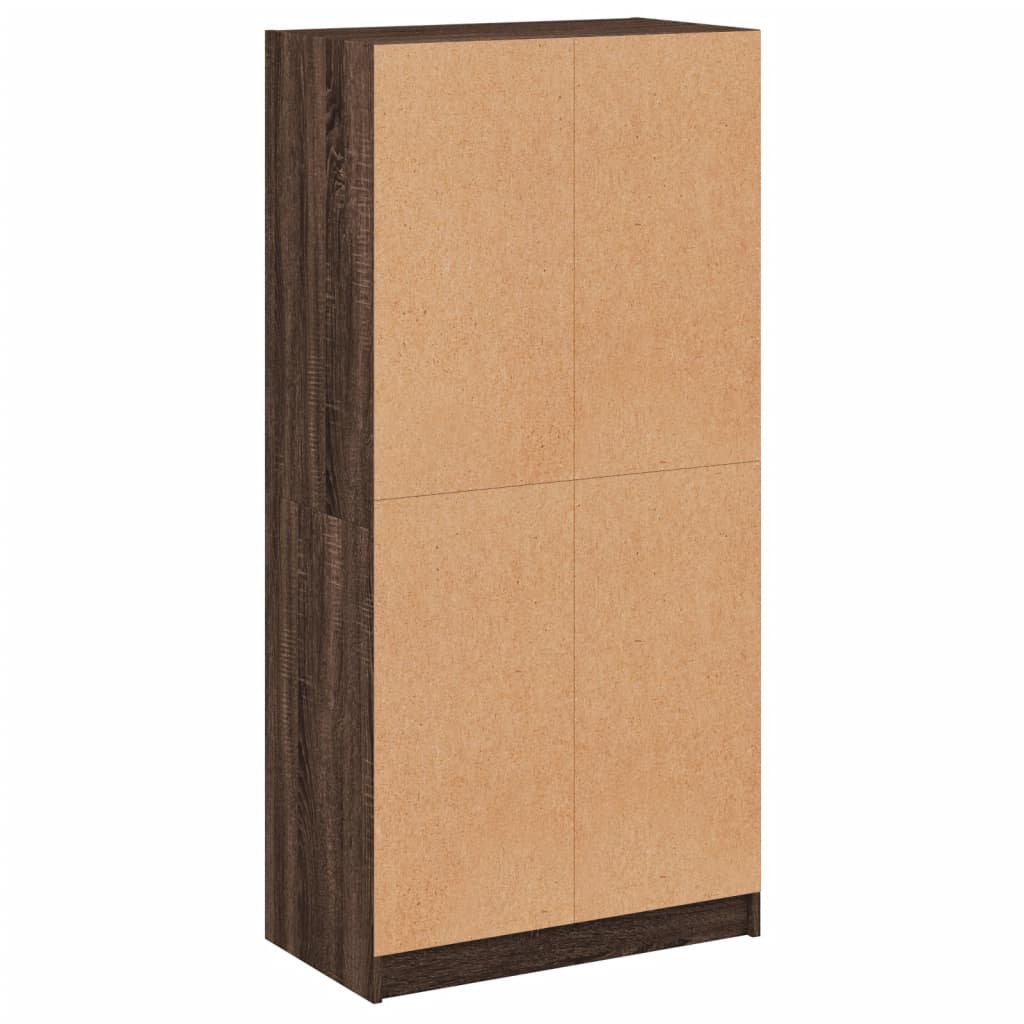 Buffet haut avec portes chêne marron bois d'ingénierie - XIOS