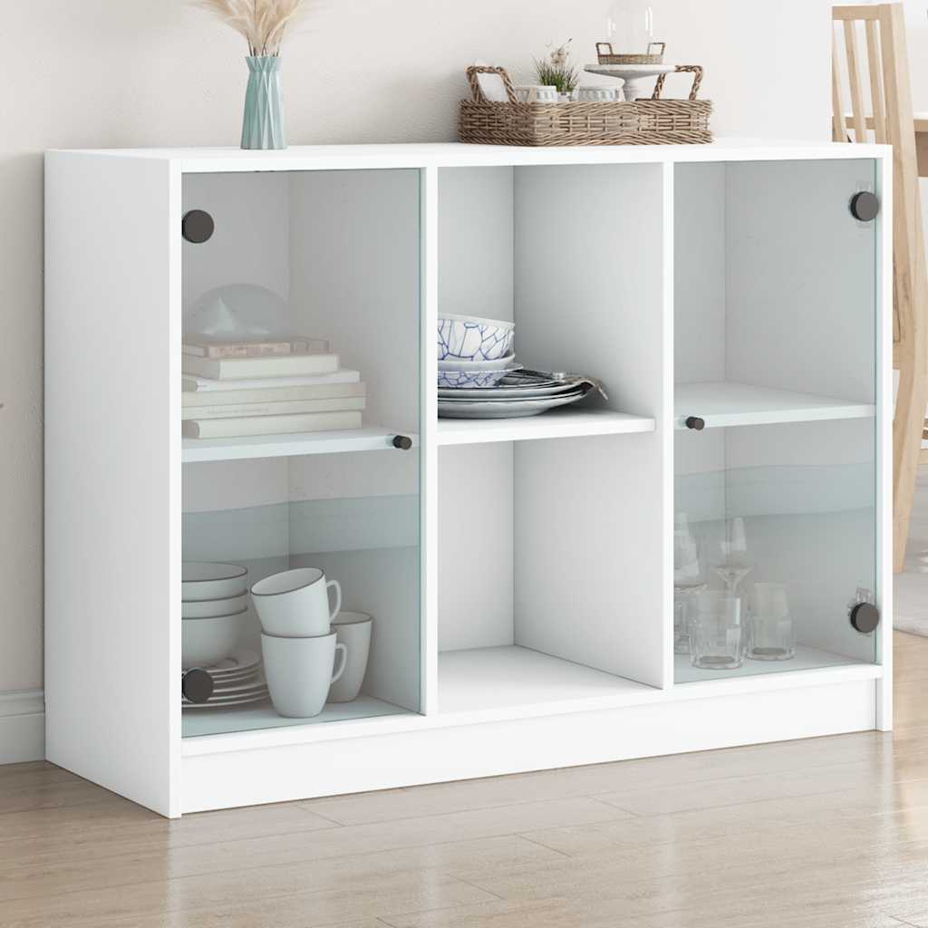 Buffet blanc 102x37x75,5 cm bois d'ingénierie - XIOS
