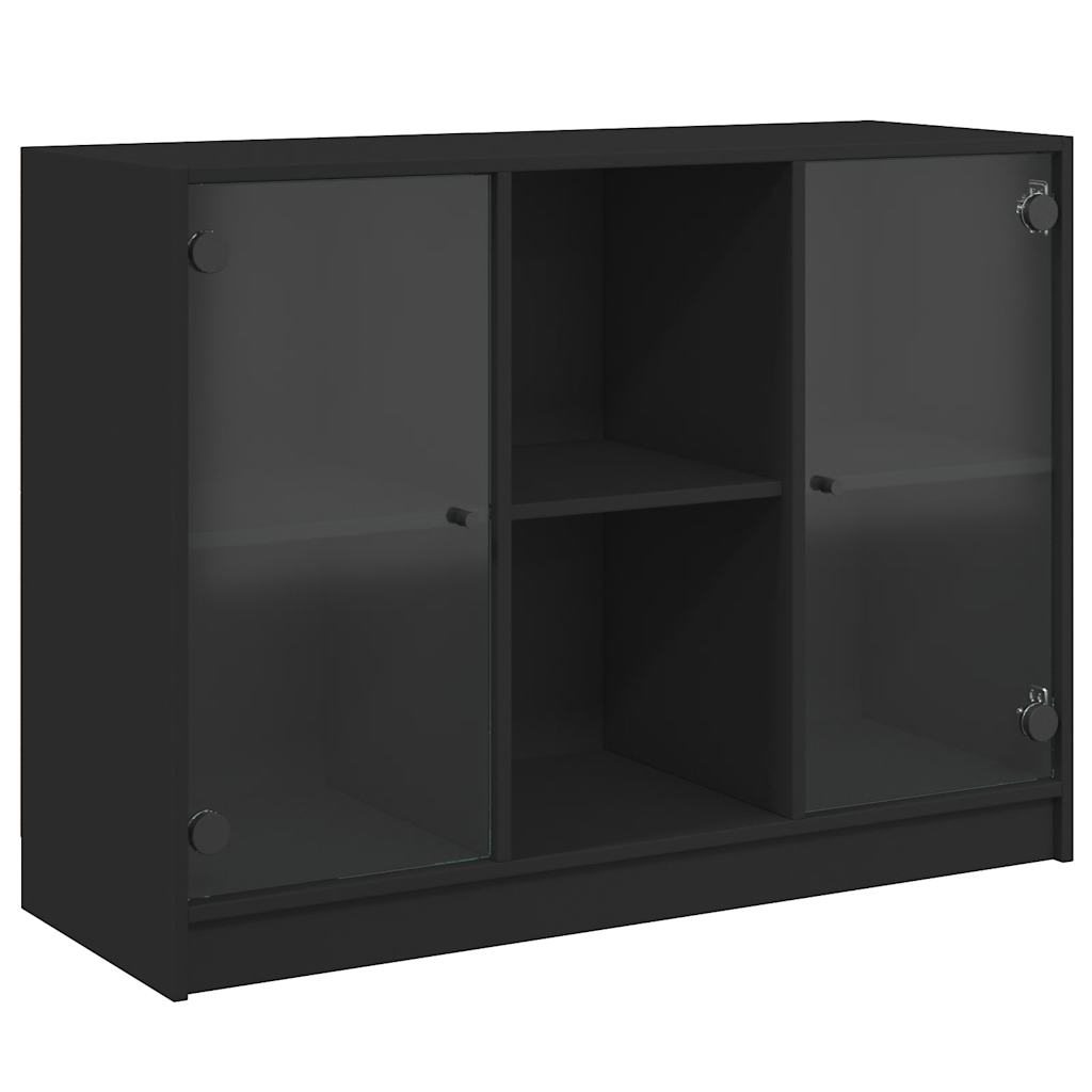 Buffet noir 102x37x75,5 cm bois d'ingénierie - XIOS
