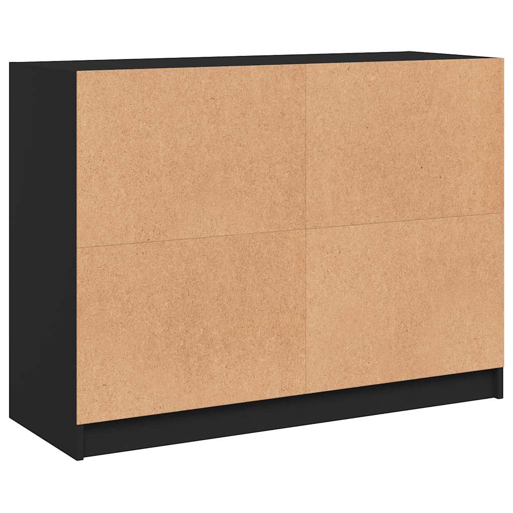 Buffet noir 102x37x75,5 cm bois d'ingénierie - XIOS