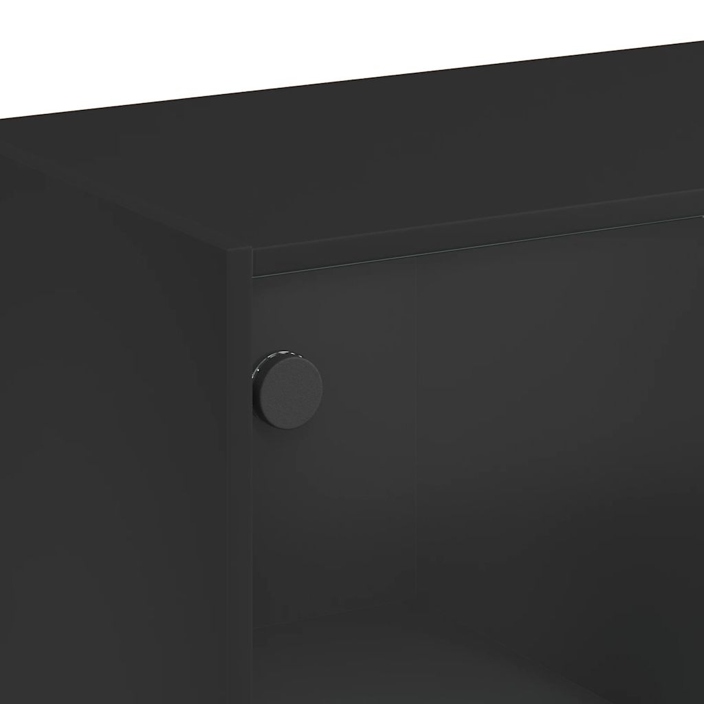 Buffet noir 102x37x75,5 cm bois d'ingénierie - XIOS