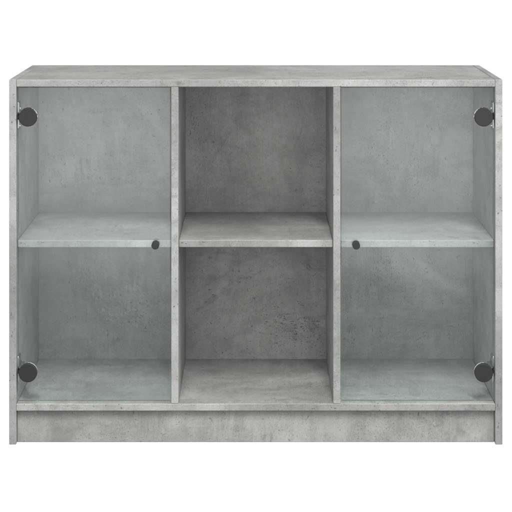 Buffet gris béton 102x37x75,5 cm bois d'ingénierie - XIOS
