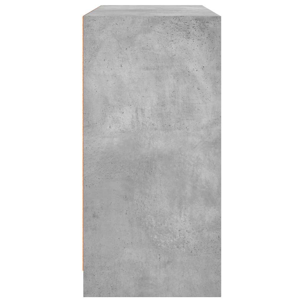 Buffet gris béton 102x37x75,5 cm bois d'ingénierie - XIOS