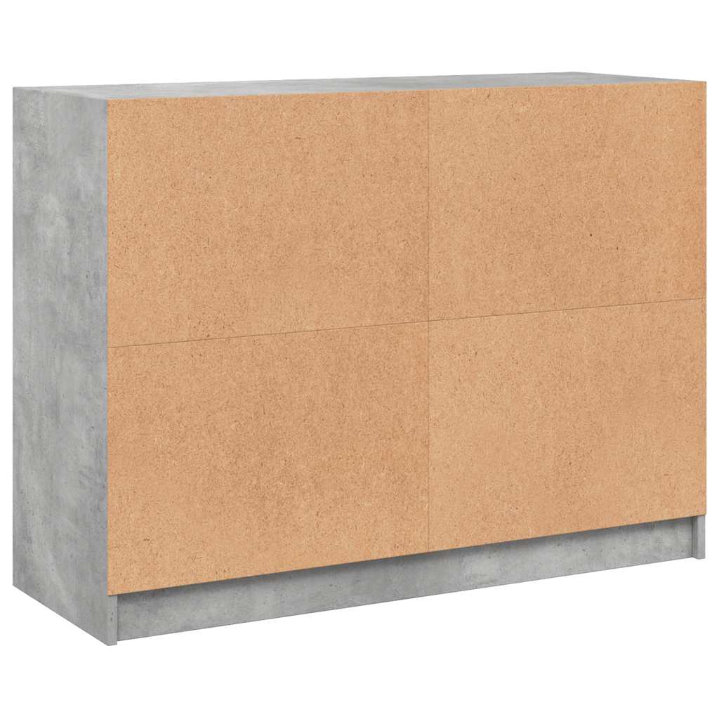 Buffet gris béton 102x37x75,5 cm bois d'ingénierie - XIOS