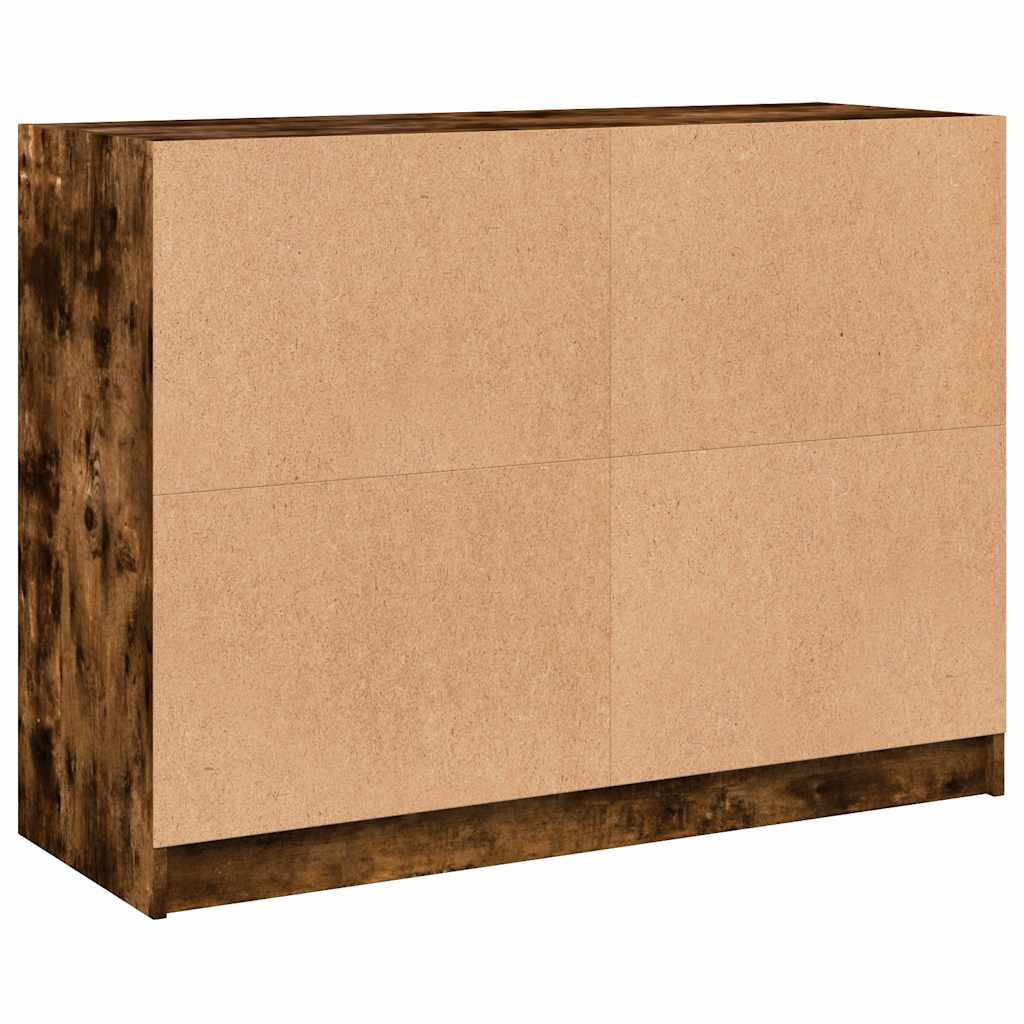 Buffet chêne fumé 102x37x75,5 cm bois d'ingénierie - XIOS