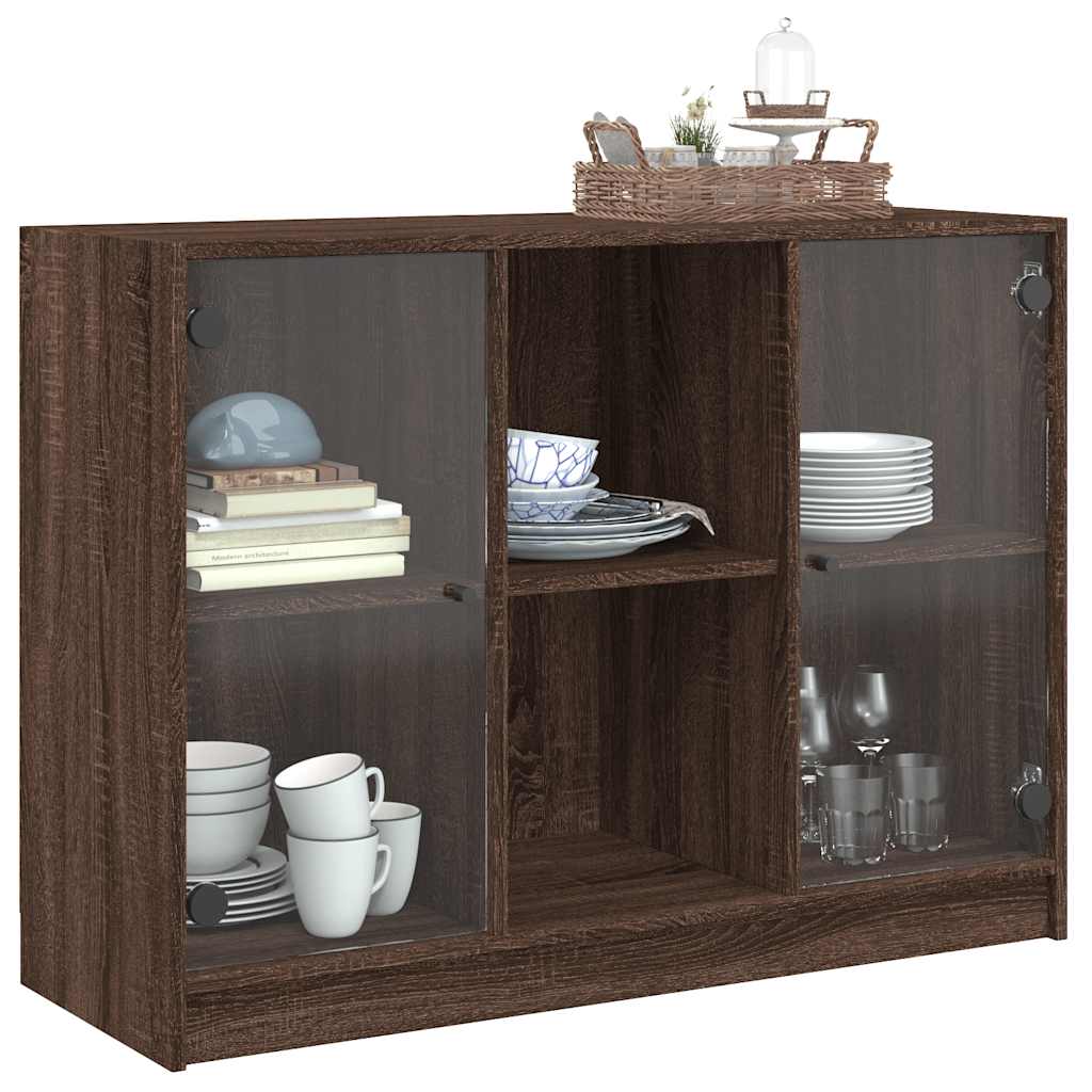 Buffet chêne marron 102x37x75,5 cm bois d'ingénierie - XIOS