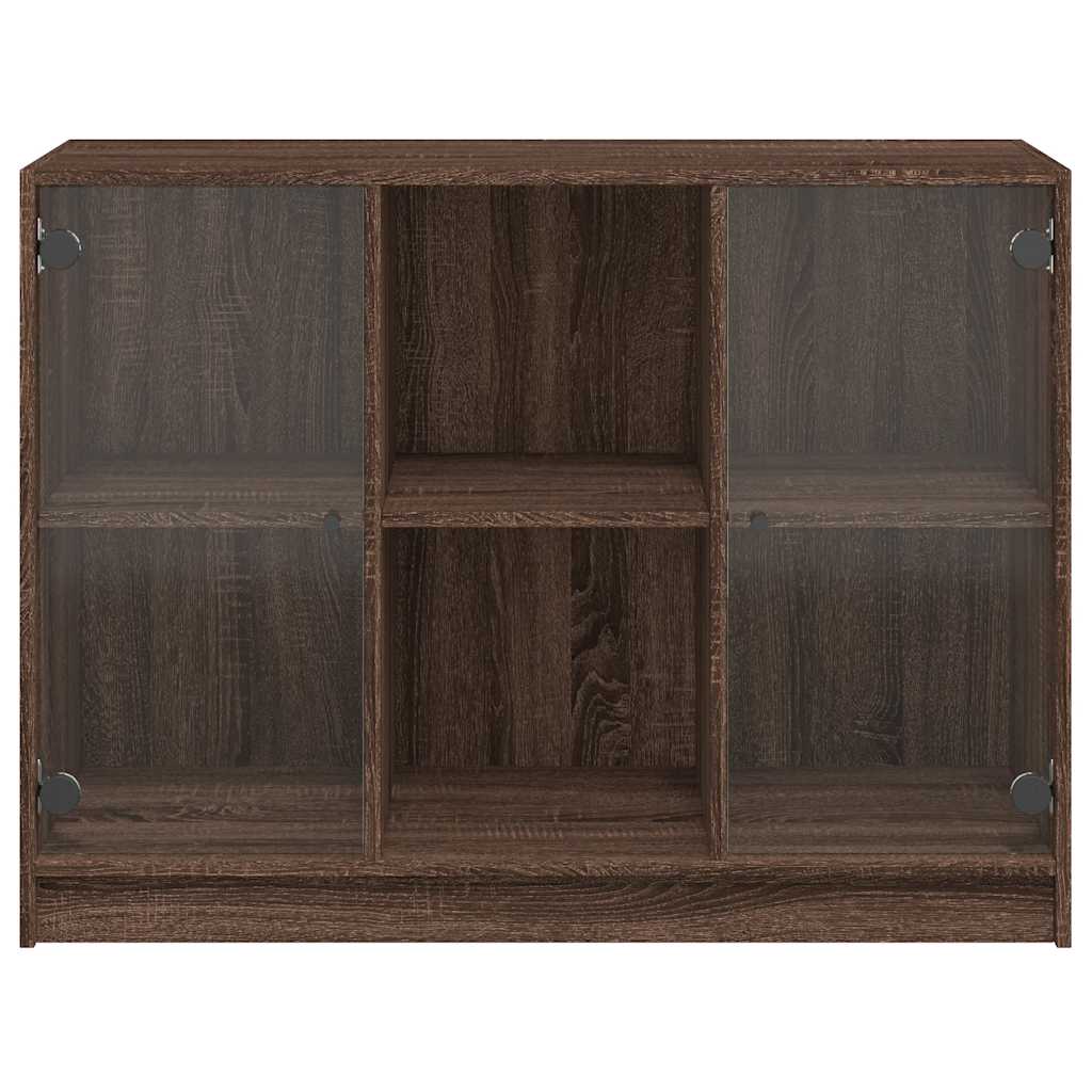 Buffet chêne marron 102x37x75,5 cm bois d'ingénierie - XIOS