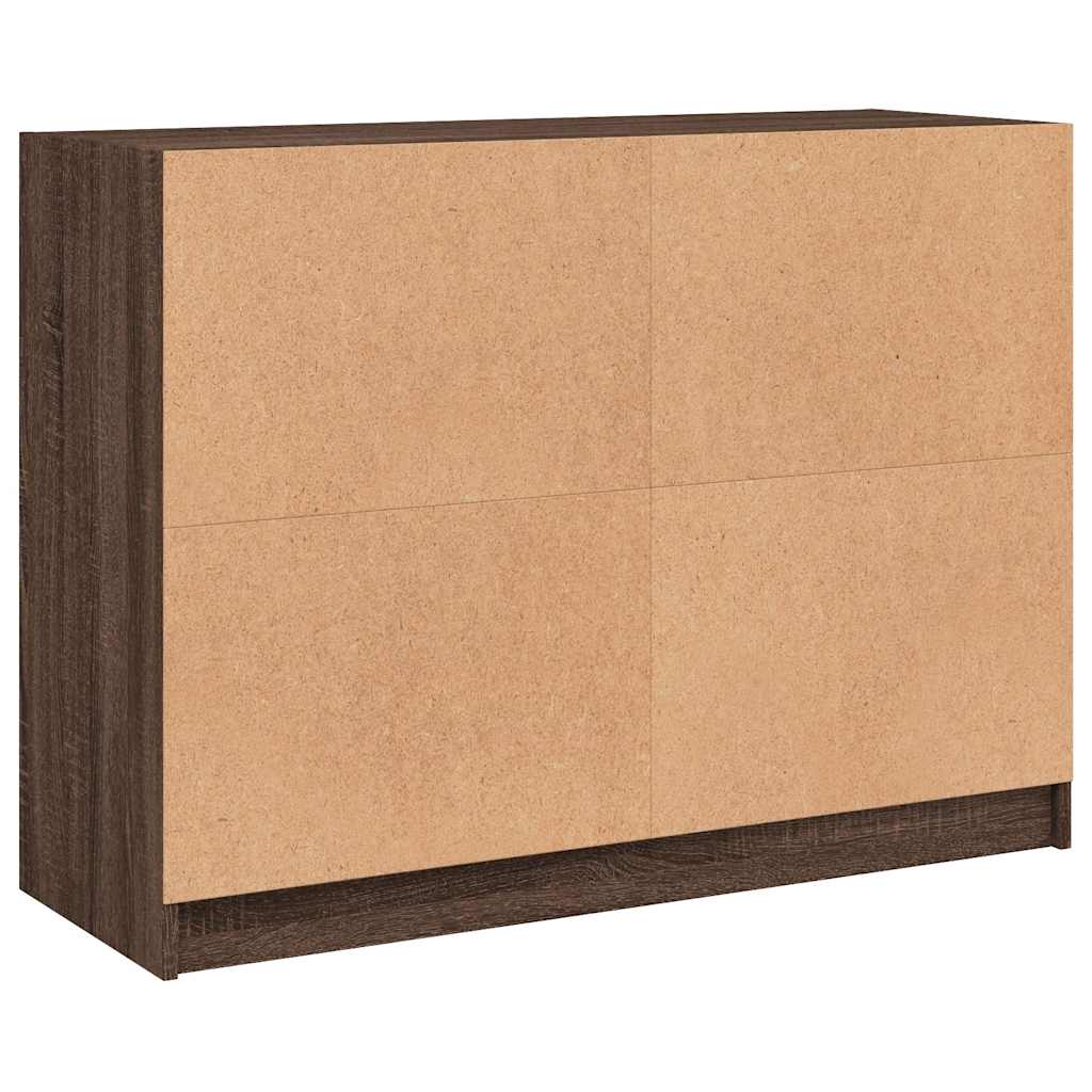 Buffet chêne marron 102x37x75,5 cm bois d'ingénierie - XIOS