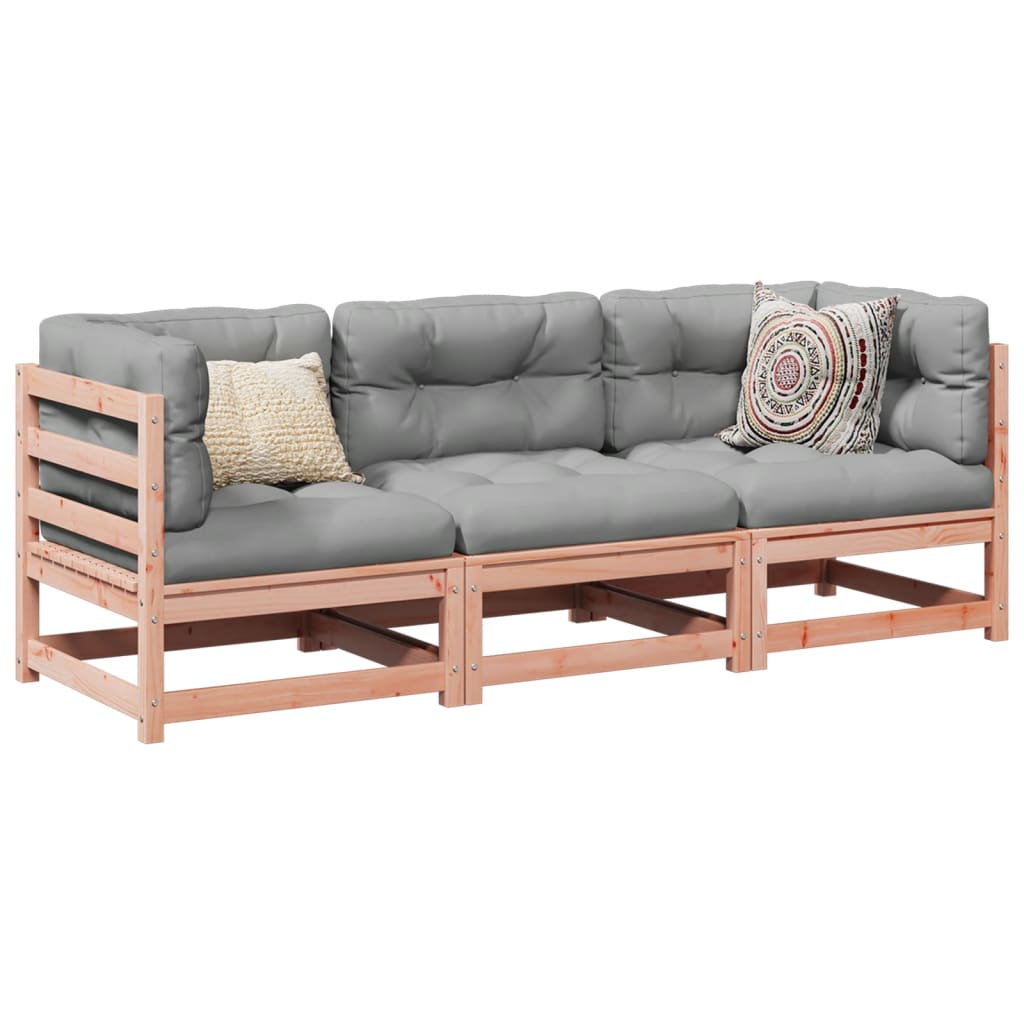 Salon de jardin 3 pcs bois massif sapin de douglas - XIOS