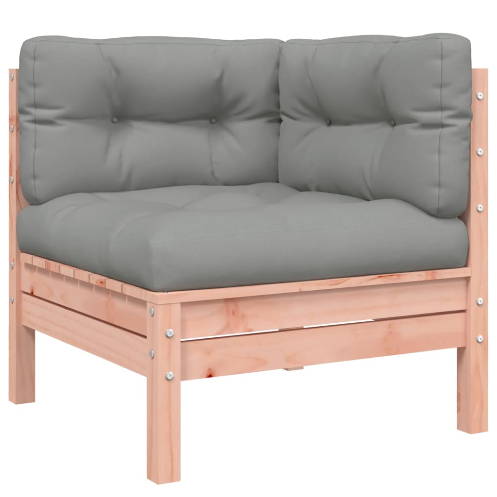 Salon de jardin 5 pcs et coussins bois massif sapin de douglas - XIOS