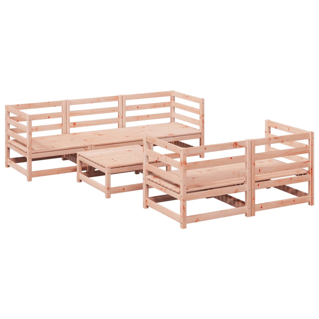 Salon de jardin 6 pcs bois massif sapin de douglas - XIOS