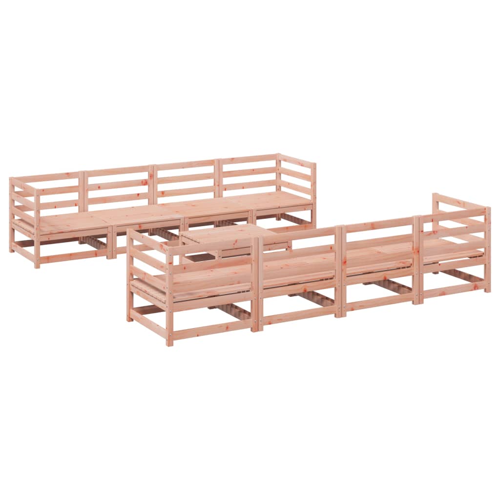 Salon de jardin 9 pcs bois massif sapin de douglas - XIOS