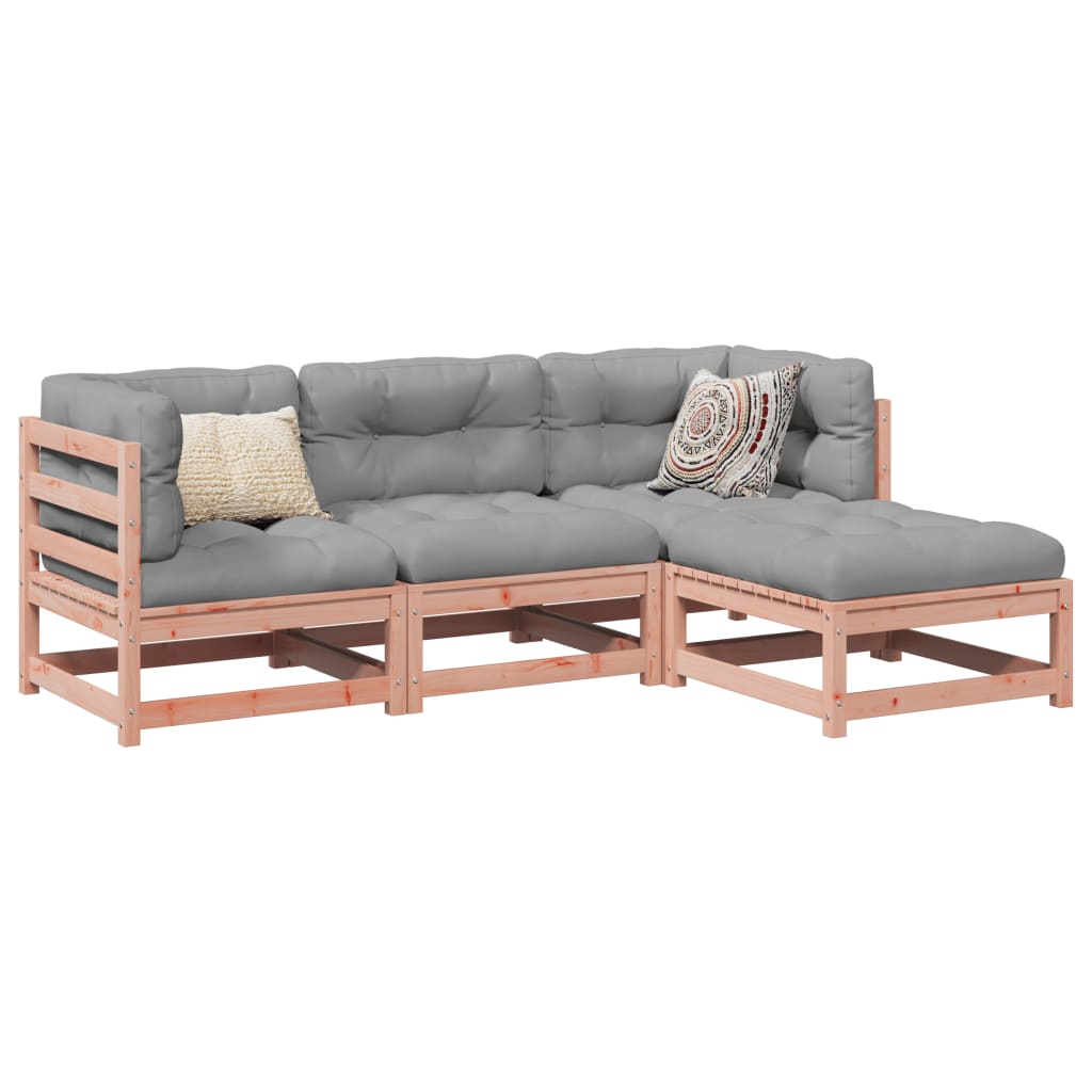 Salon de jardin 4 pcs bois massif sapin de douglas - XIOS