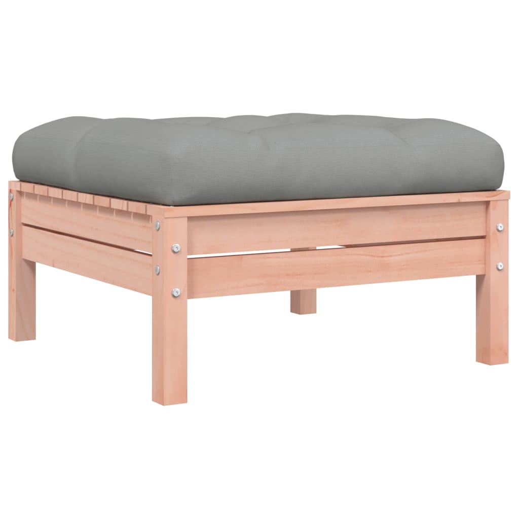 Salon de jardin 4 pcs et coussins bois massif sapin de douglas - XIOS