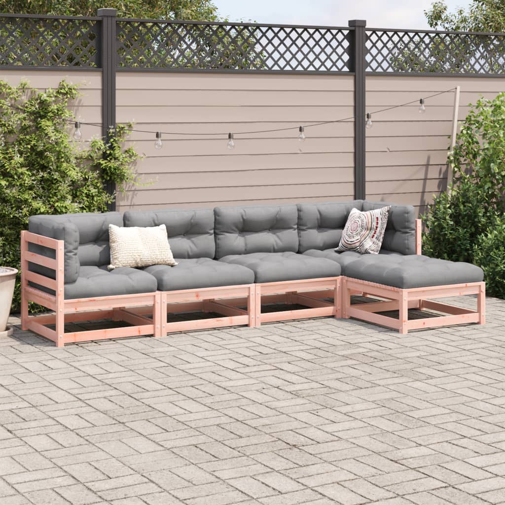 Salon de jardin 5 pcs bois massif sapin de douglas - XIOS