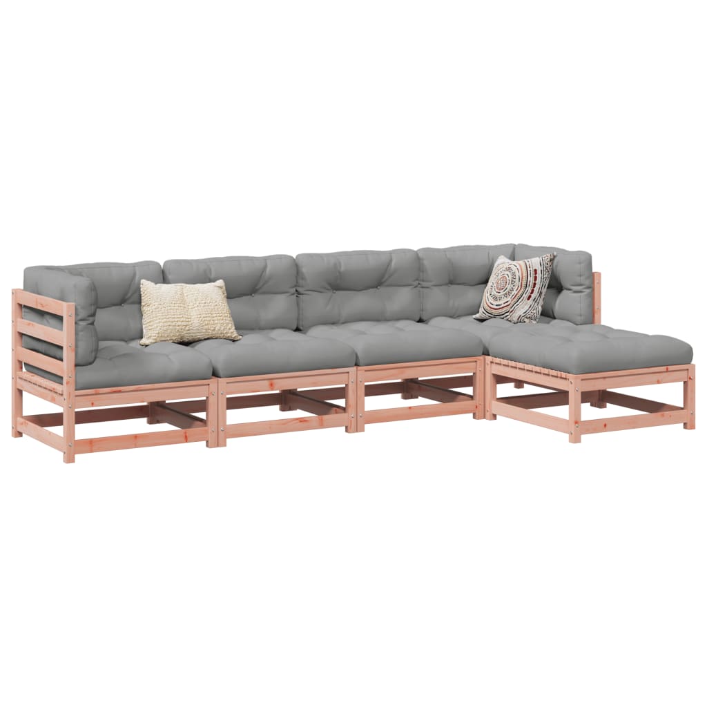 Salon de jardin 5 pcs bois massif sapin de douglas - XIOS