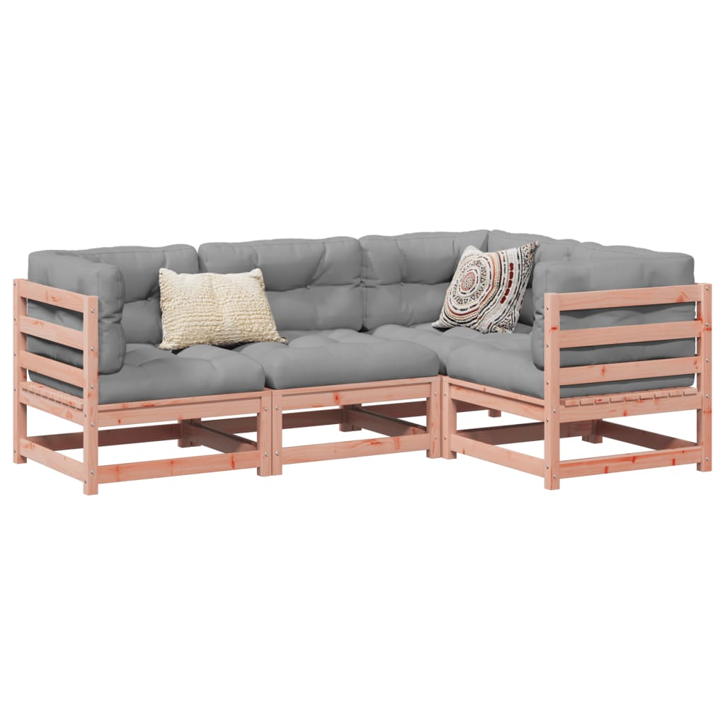 Salon de jardin 4 pcs bois massif sapin de douglas - XIOS