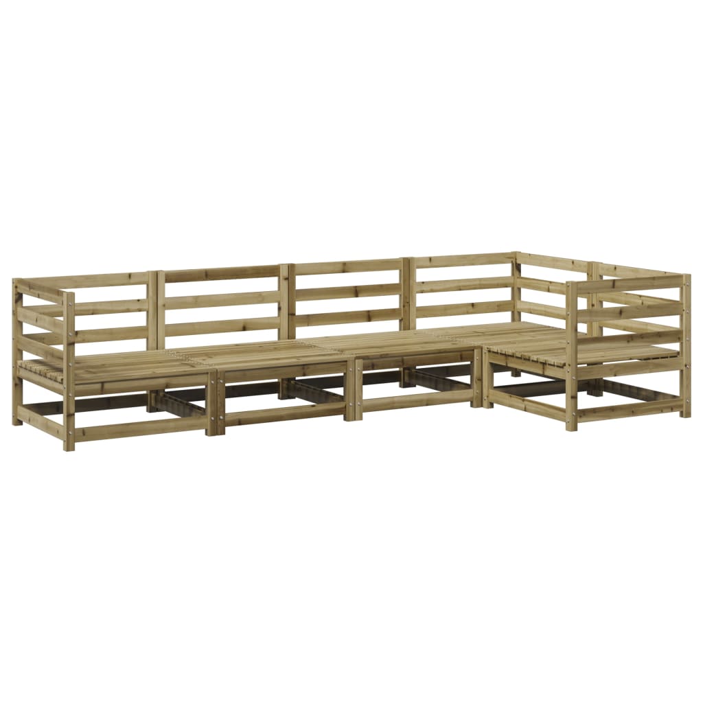 Salon de jardin 5 pcs bois de pin imprégné - XIOS