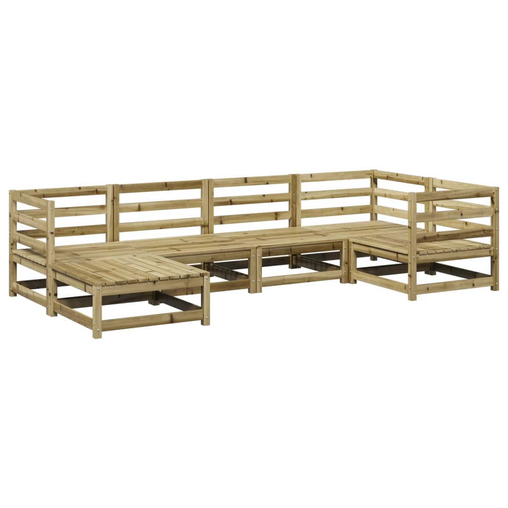 Salon de jardin 6 pcs bois de pin imprégné - XIOS