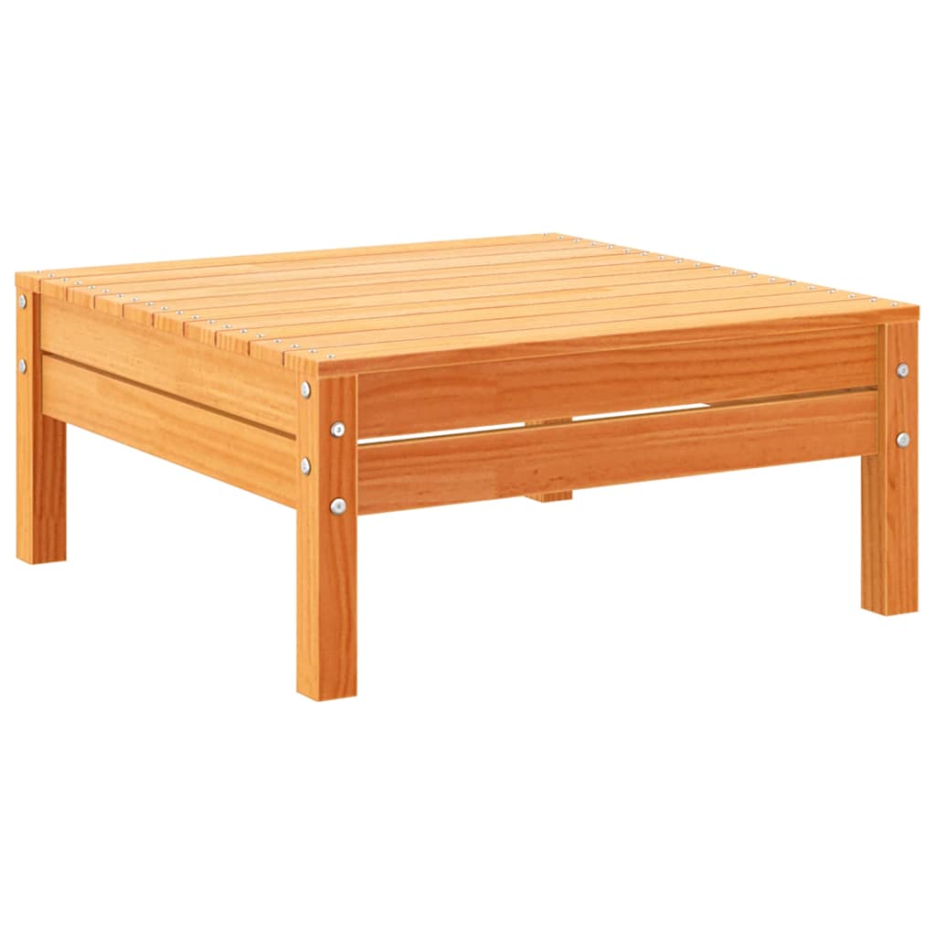 Salon de jardin 7 pcs avec coussins cire marron bois pin massif - XIOS