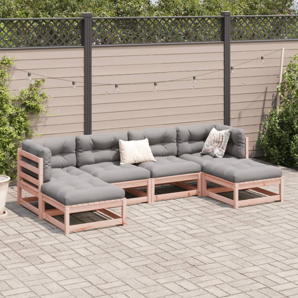 Salon de jardin 6 pcs bois massif sapin de douglas - XIOS