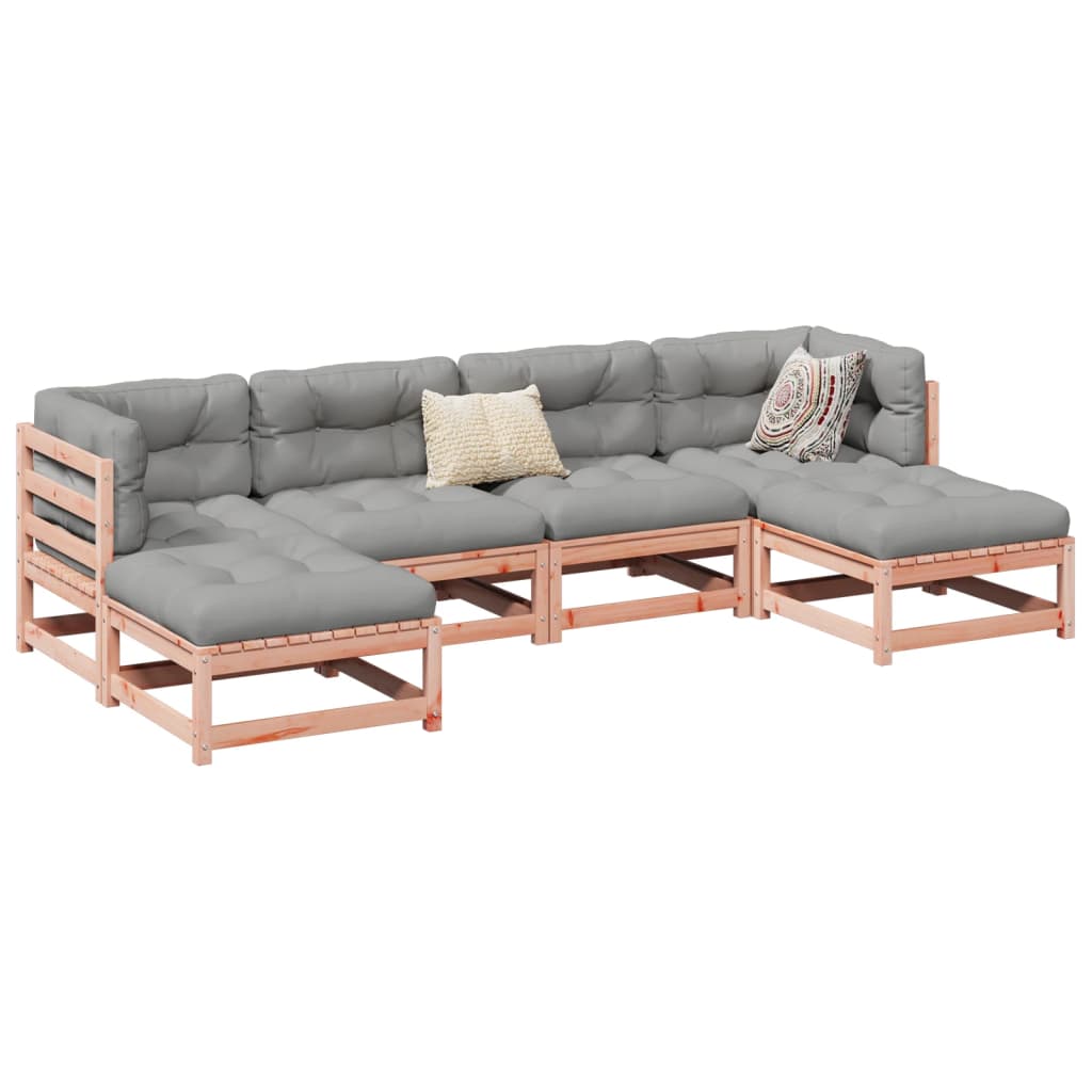 Salon de jardin 6 pcs bois massif sapin de douglas - XIOS