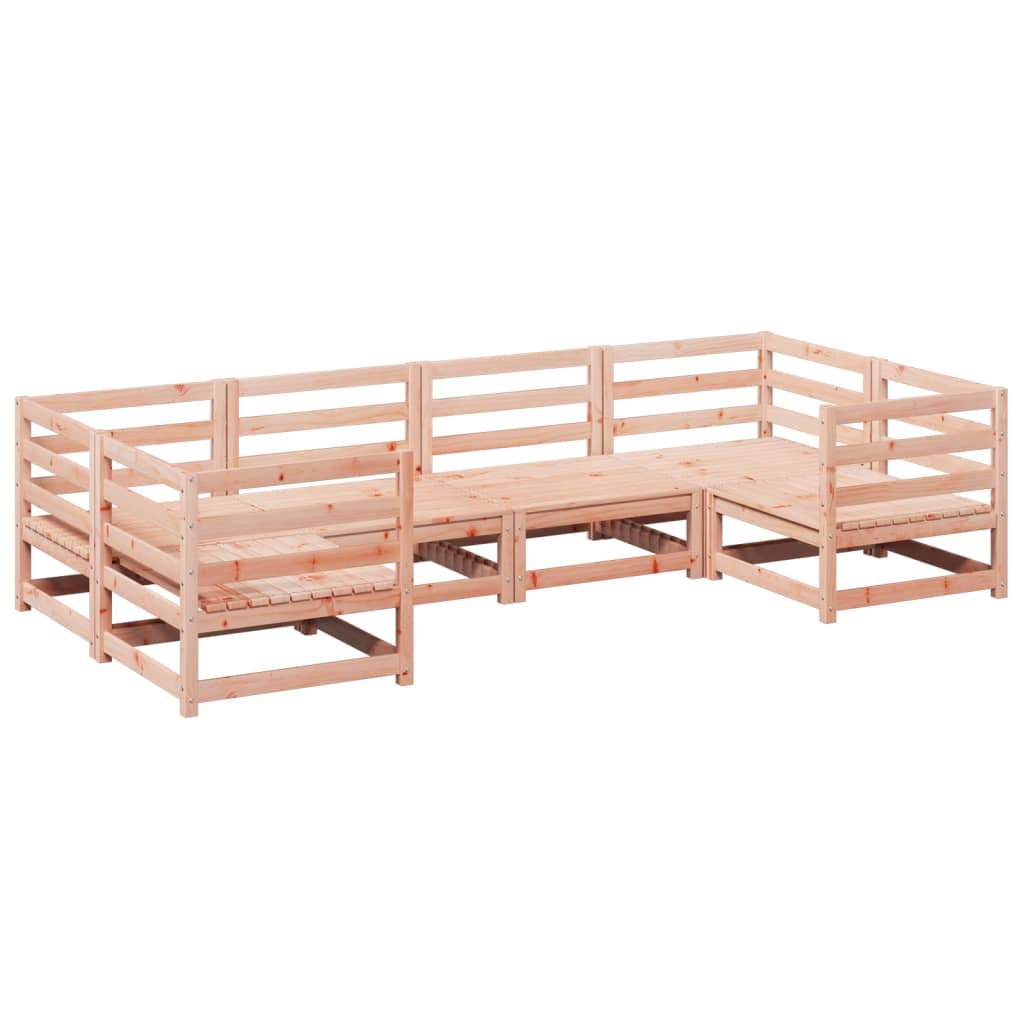 Salon de jardin 6 pcs bois massif sapin de douglas - XIOS
