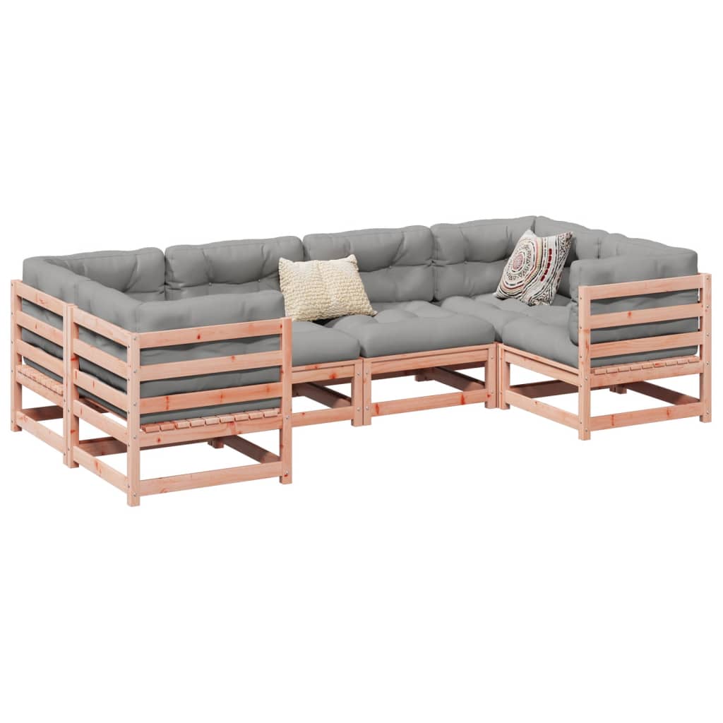 Salon de jardin 6 pcs bois massif sapin de douglas - XIOS