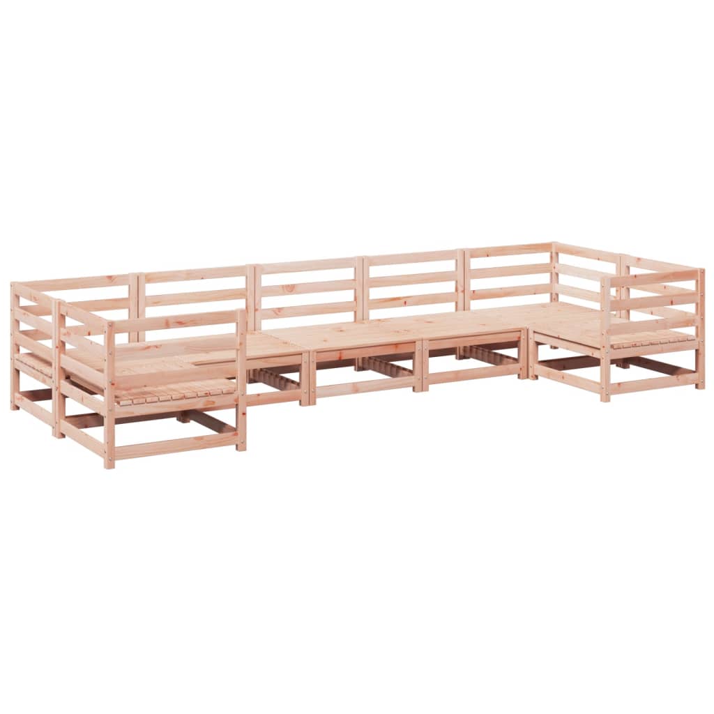 Salon de jardin 7 pcs bois massif sapin de douglas - XIOS
