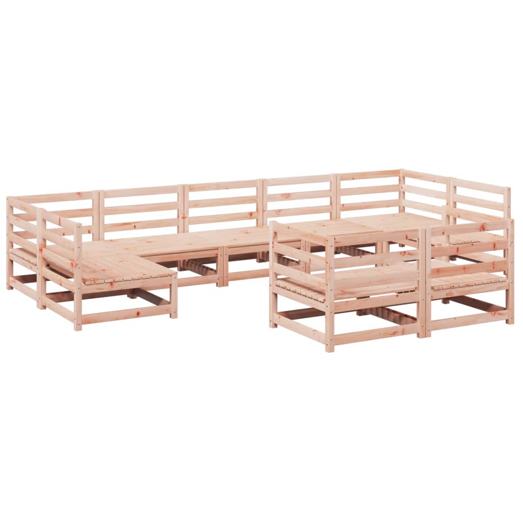 Salon de jardin 9 pcs bois massif sapin de douglas - XIOS