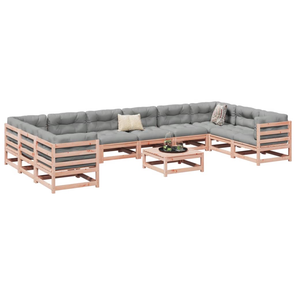 Salon de jardin 11 pcs bois massif sapin de douglas - XIOS