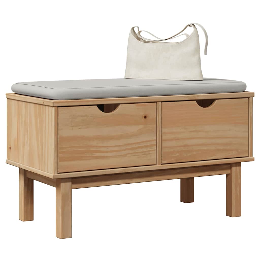 Banc de couloir OTTA 80x40x45 cm bois de pin massif - XIOS