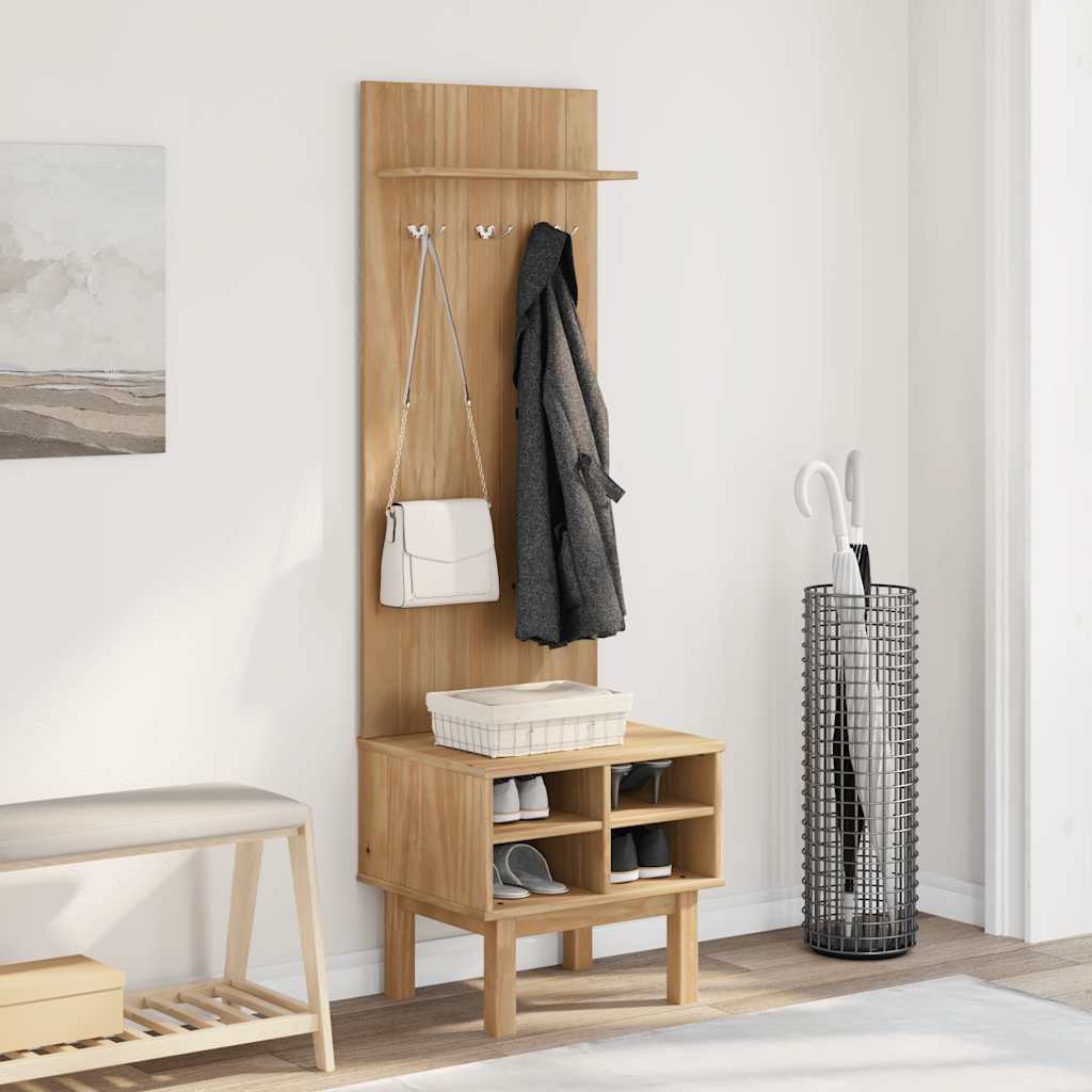 Meuble d'entrée OTTA 50x40x160 cm bois massif de pin - XIOS