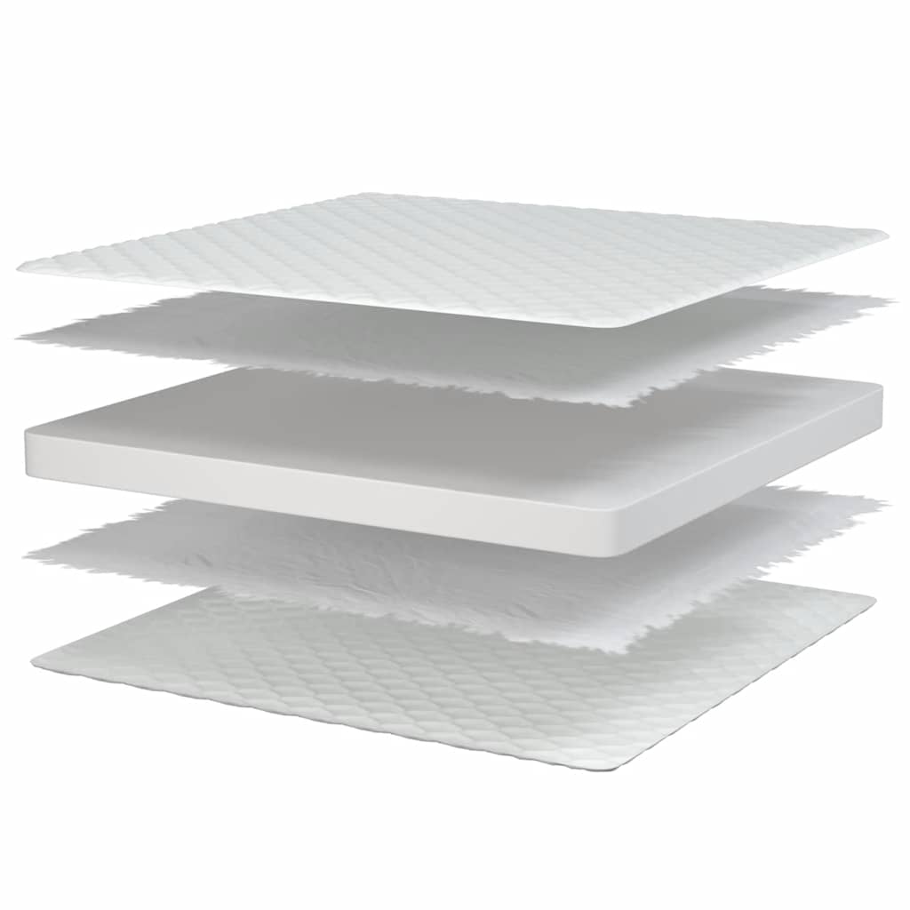 Matelas en mousse à mémoire de forme blanc 200x200x17 cm doux - XIOS