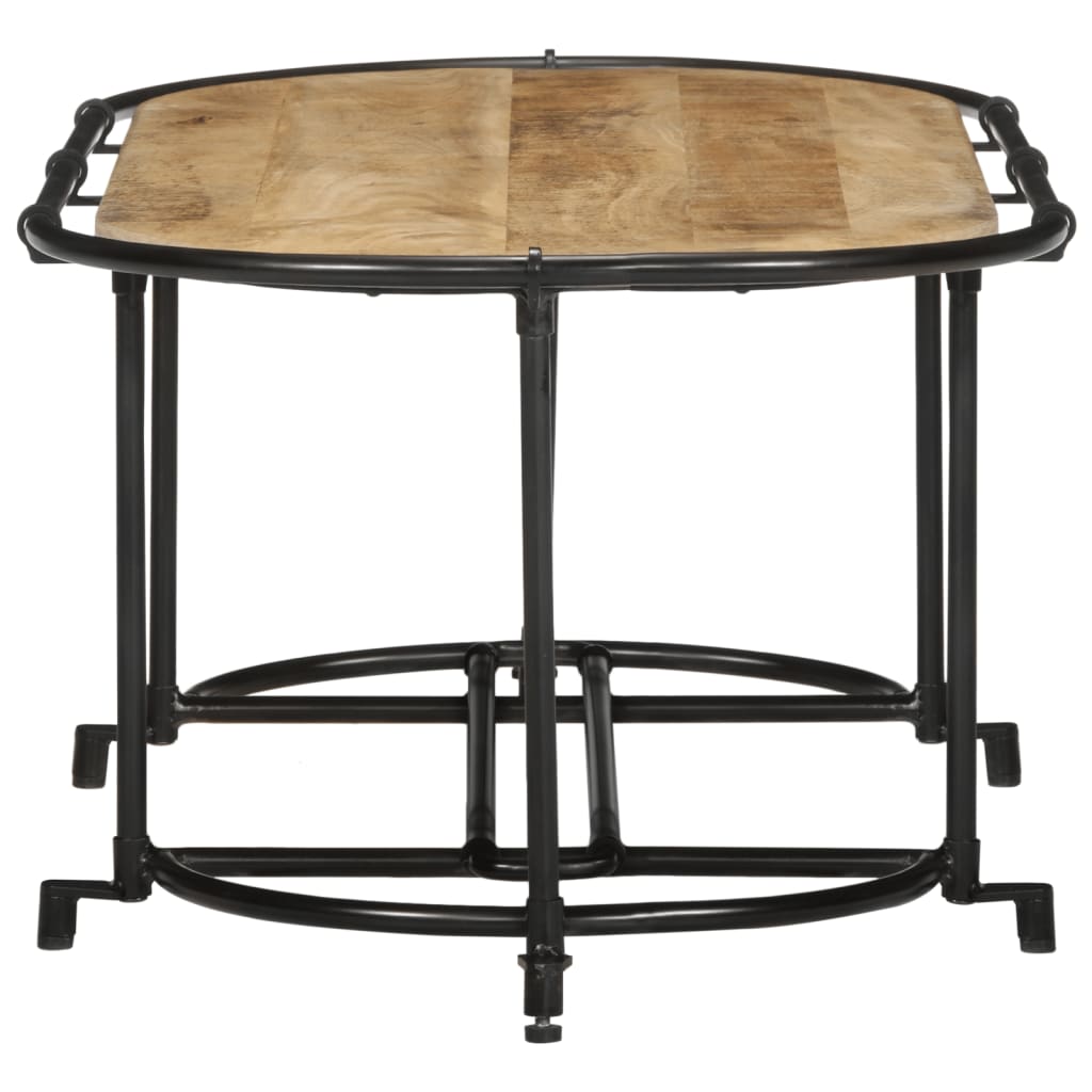 Table basse 110x55x40 cm bois de manguier massif brut - XIOS