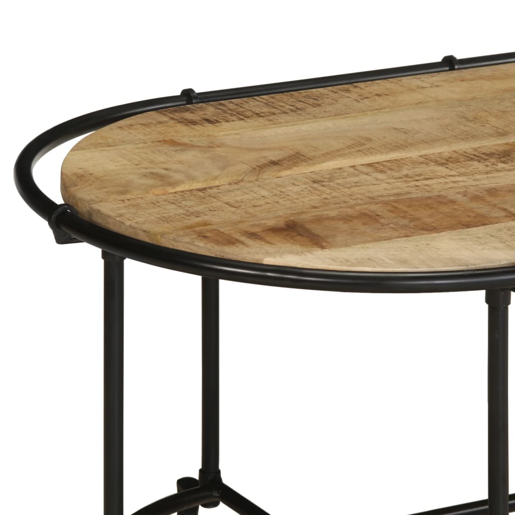 Table basse 110x55x40 cm bois de manguier massif brut - XIOS
