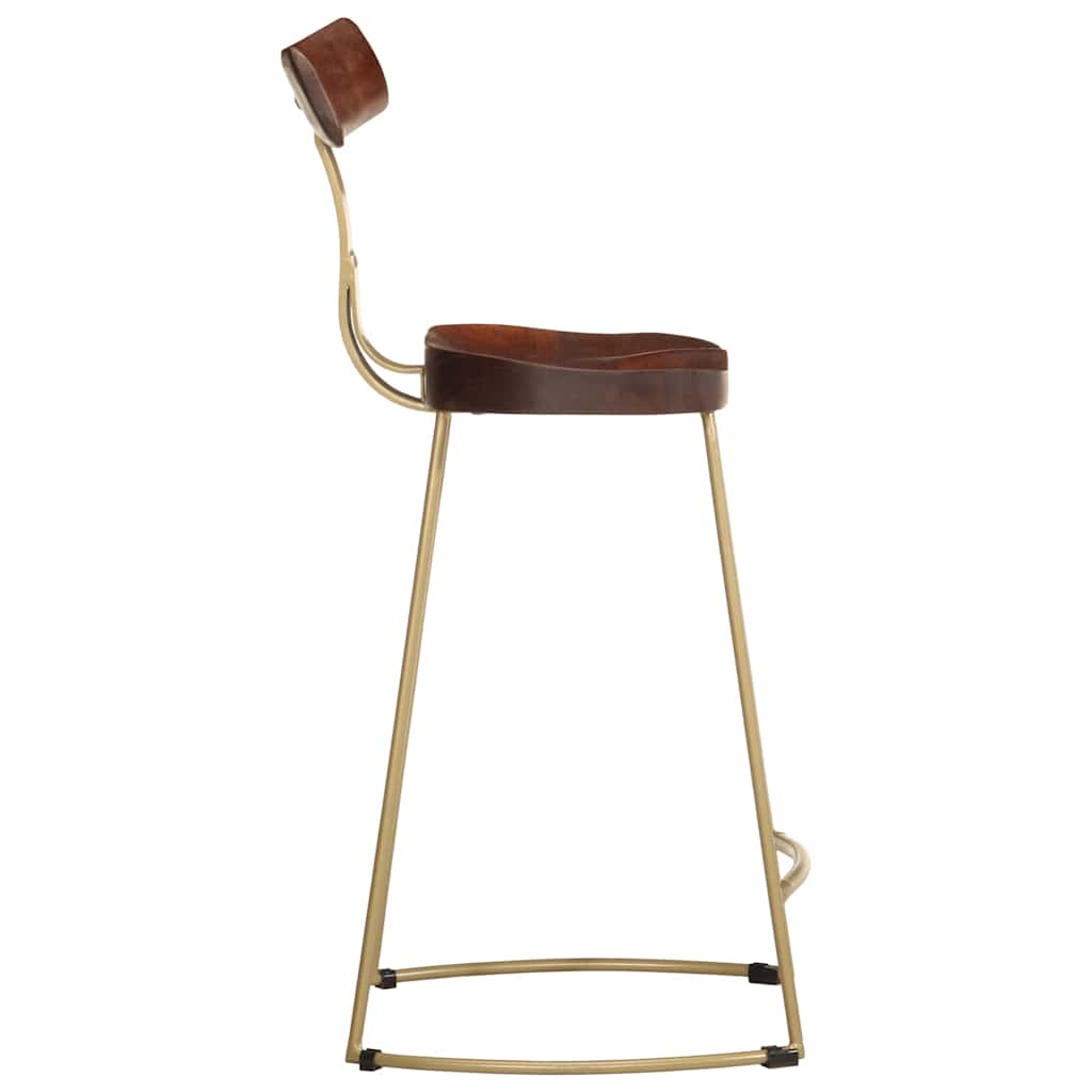 Tabourets de bar lot de 2 49x43x88 cm bois de manguier massif - XIOS