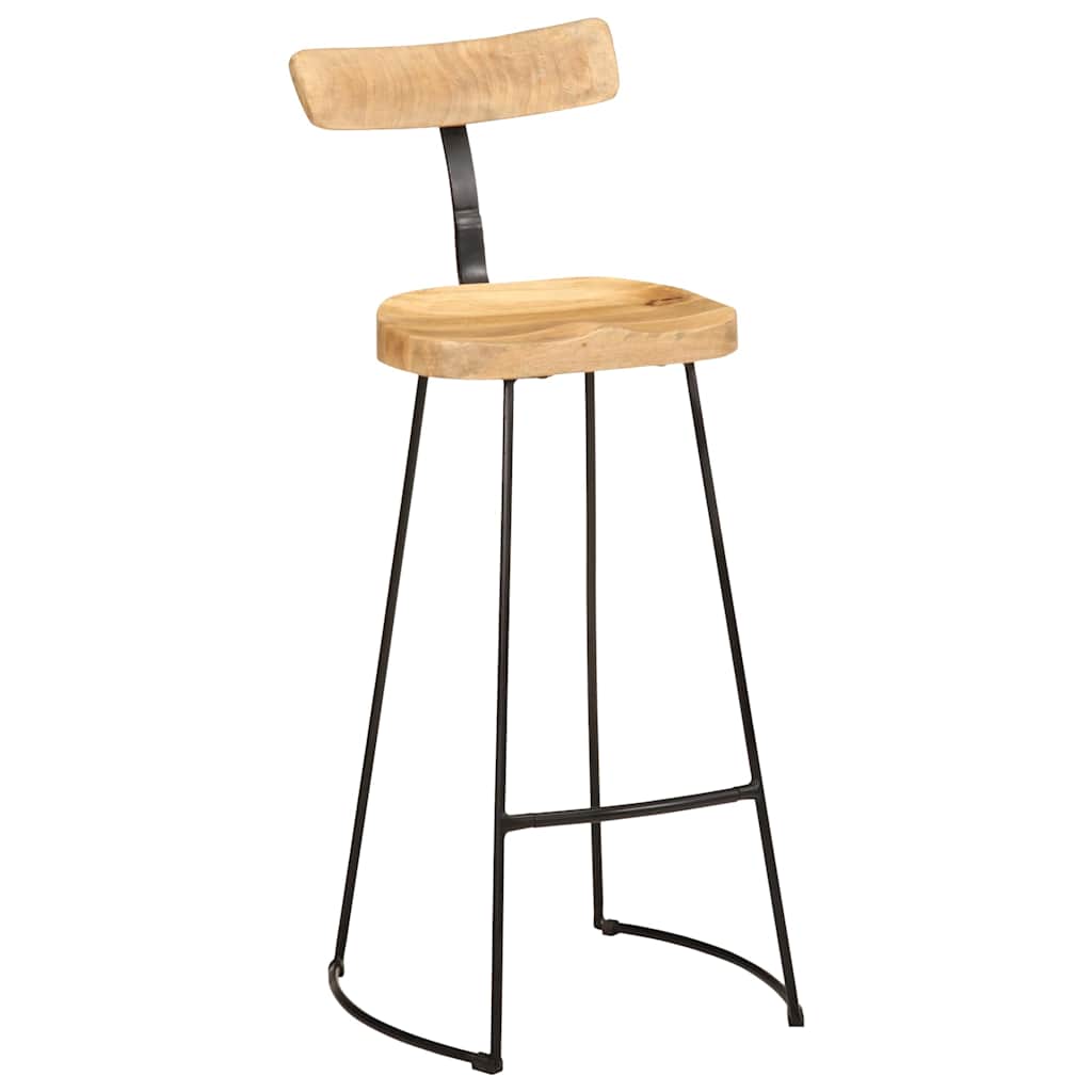 Tabourets de bar lot de 2 49x43x103 cm bois de manguier massif - XIOS