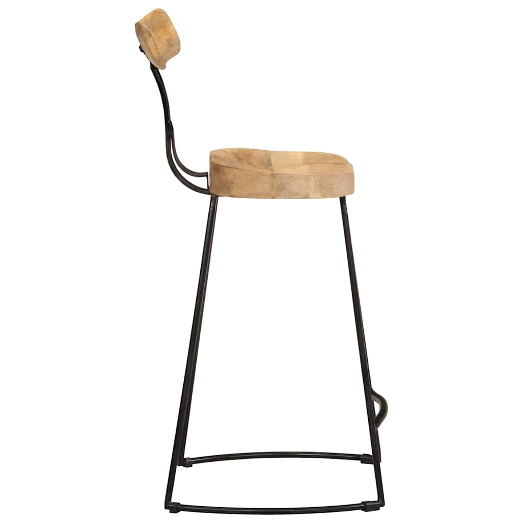 Tabourets de bar lot de 2 49x43x88 cm bois de manguier massif - XIOS