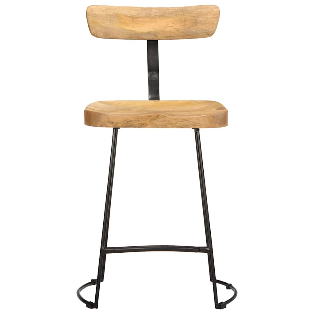 Tabourets de bar lot de 2 49x43x79 cm bois de manguier massif - XIOS